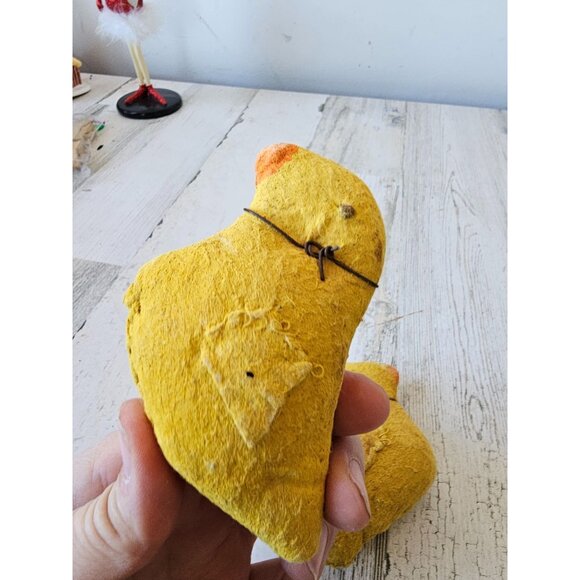 Primitive duck bird bell spring Easter decor unique plush set - Picture 7 of 9